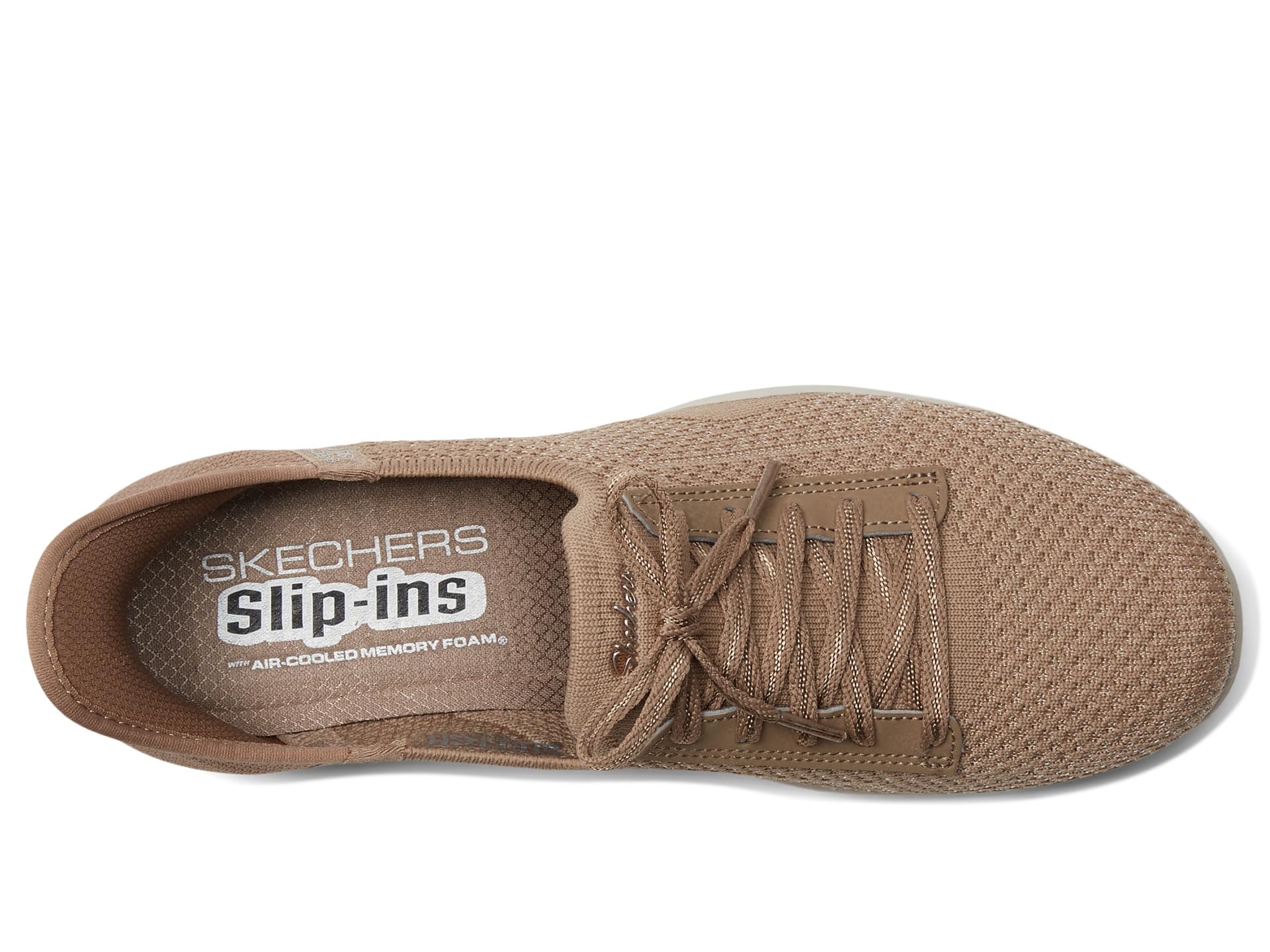 Кроссовки SKECHERS Newbury St - Our Time Hands Free Slip-Ins, Mocha — фото 2