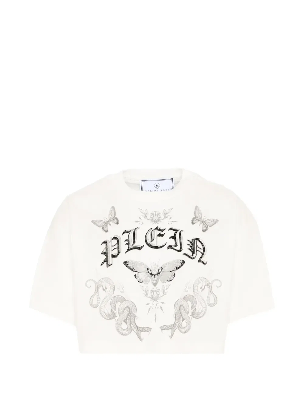 Футболка с короткими рукавами с принтом Philipp Plein Junior, бежевый