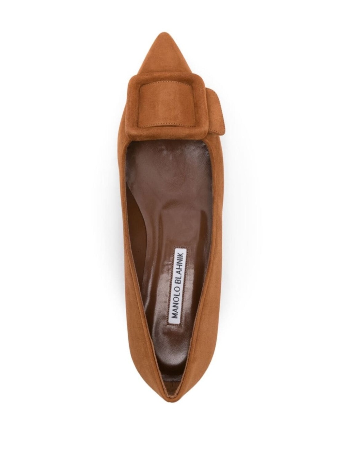 Manolo Blahnik туфли-лодочки Maysale на плоской подошве, коричневый — фото 4