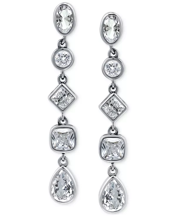 

Серьги-Подвески с кубическим цирконием (3,5 карата) из 18-каратного желтого золота на основе стерлингового серебра, эксклюзивно в Macy's Giani Bernini, silver