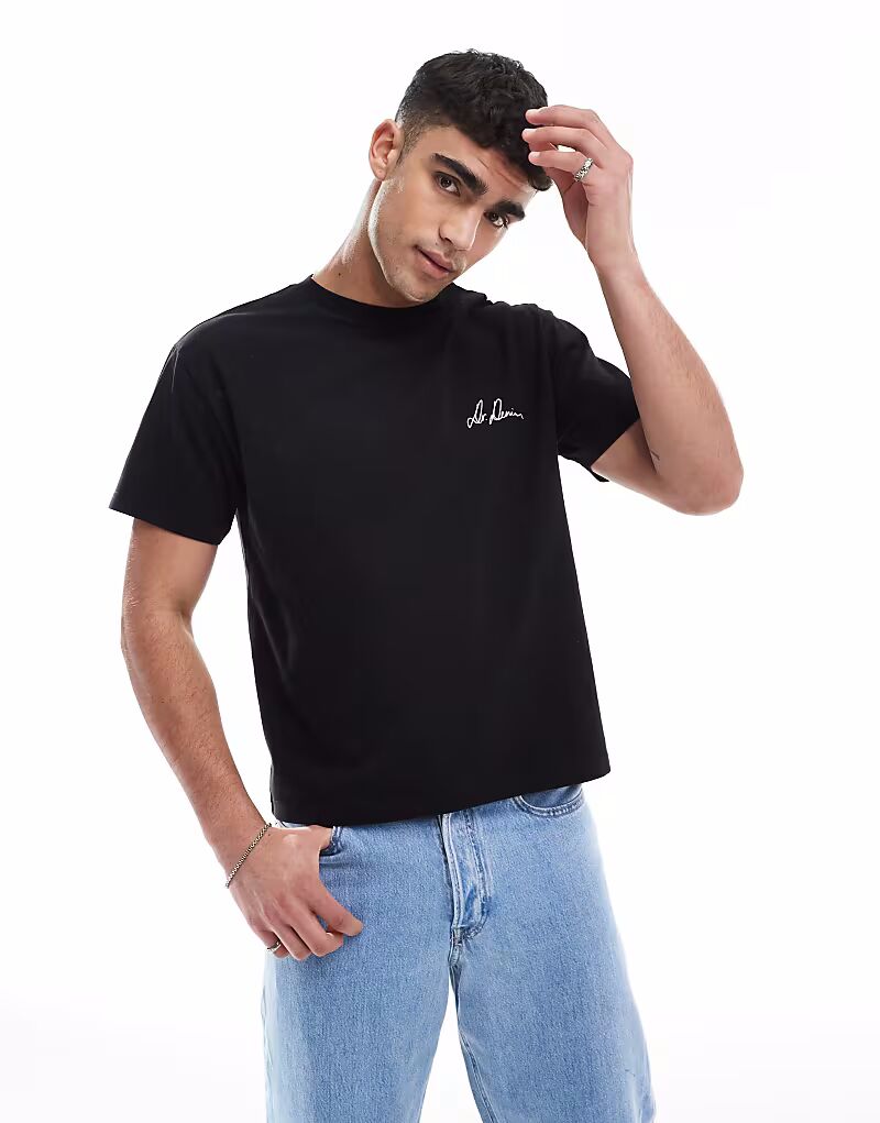 

Футболка Dr Denim с короткими рукавами и круглым вырезом черного цвета