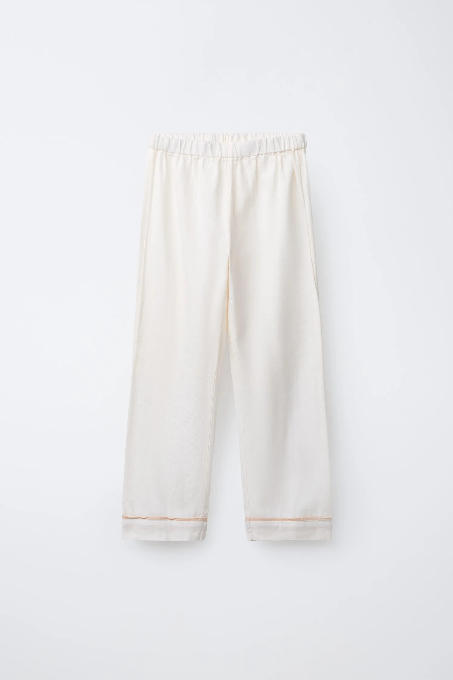 Для детей 6-14 лет / пижама с контрастной окантовкой Zara, экрю — фото 4