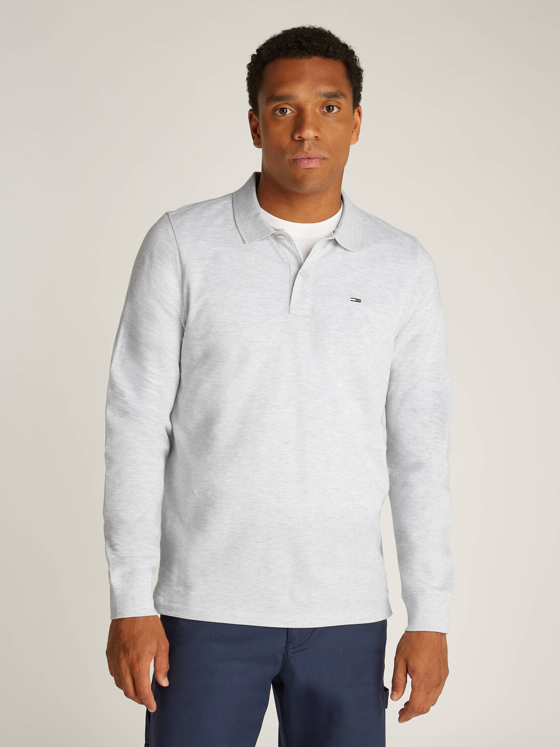 

Поло Tommy Jeans Regular Fit, серый