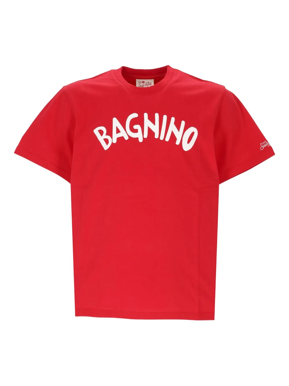 

Футболка с принтом и круглым вырезом Mc2 Saint Barth, красный