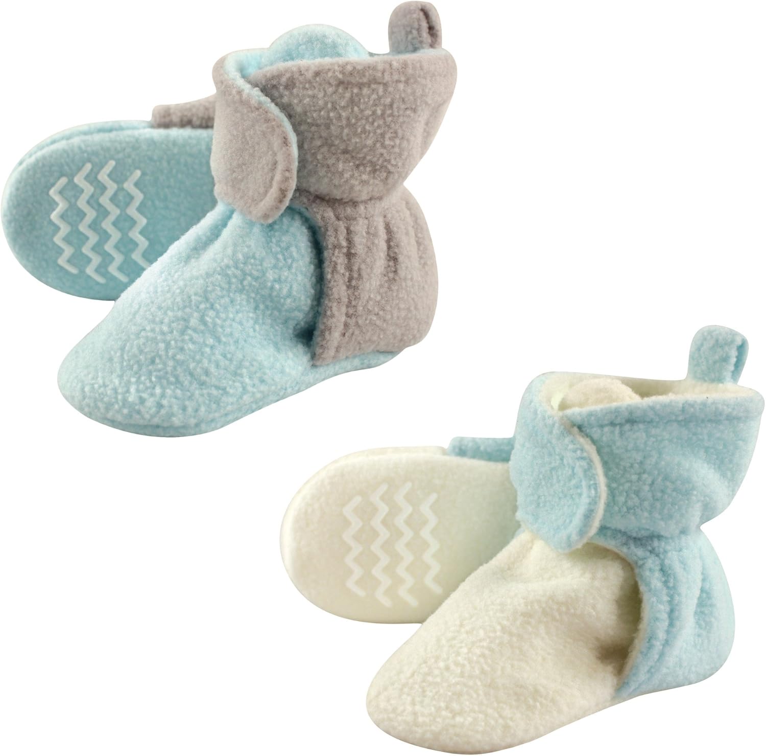 

Теплые флисовые пинетки Hudson Baby для мальчиков и девочек, Mint Gray