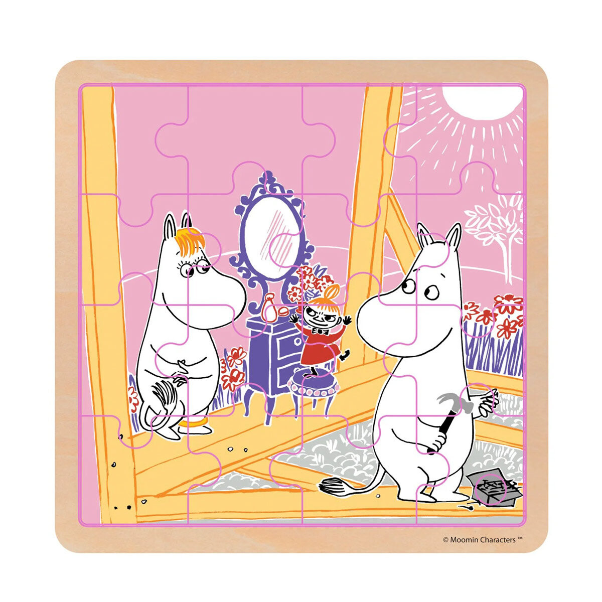 

Деревянный пазл, 16 деталей Муми-тролли - Пранки Barbo Toys
