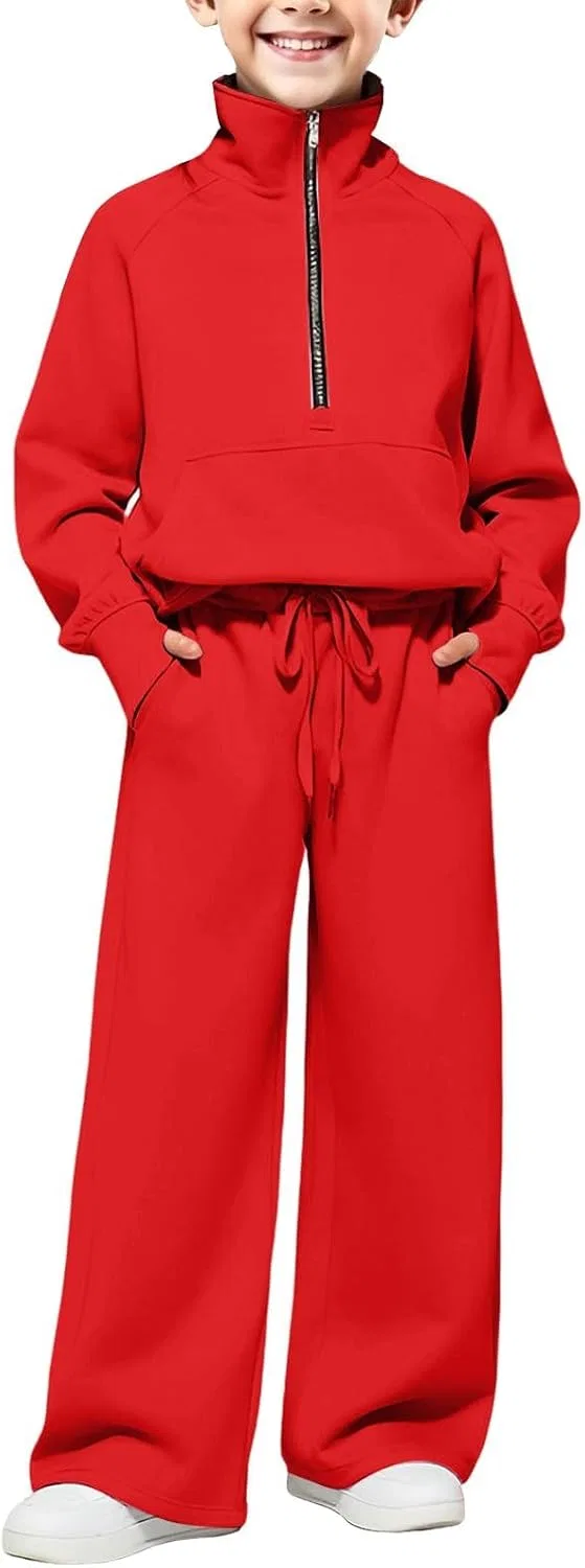 Детский спортивный костюм из 2 предметов, бренд Generic, цвет B-red — фото 4