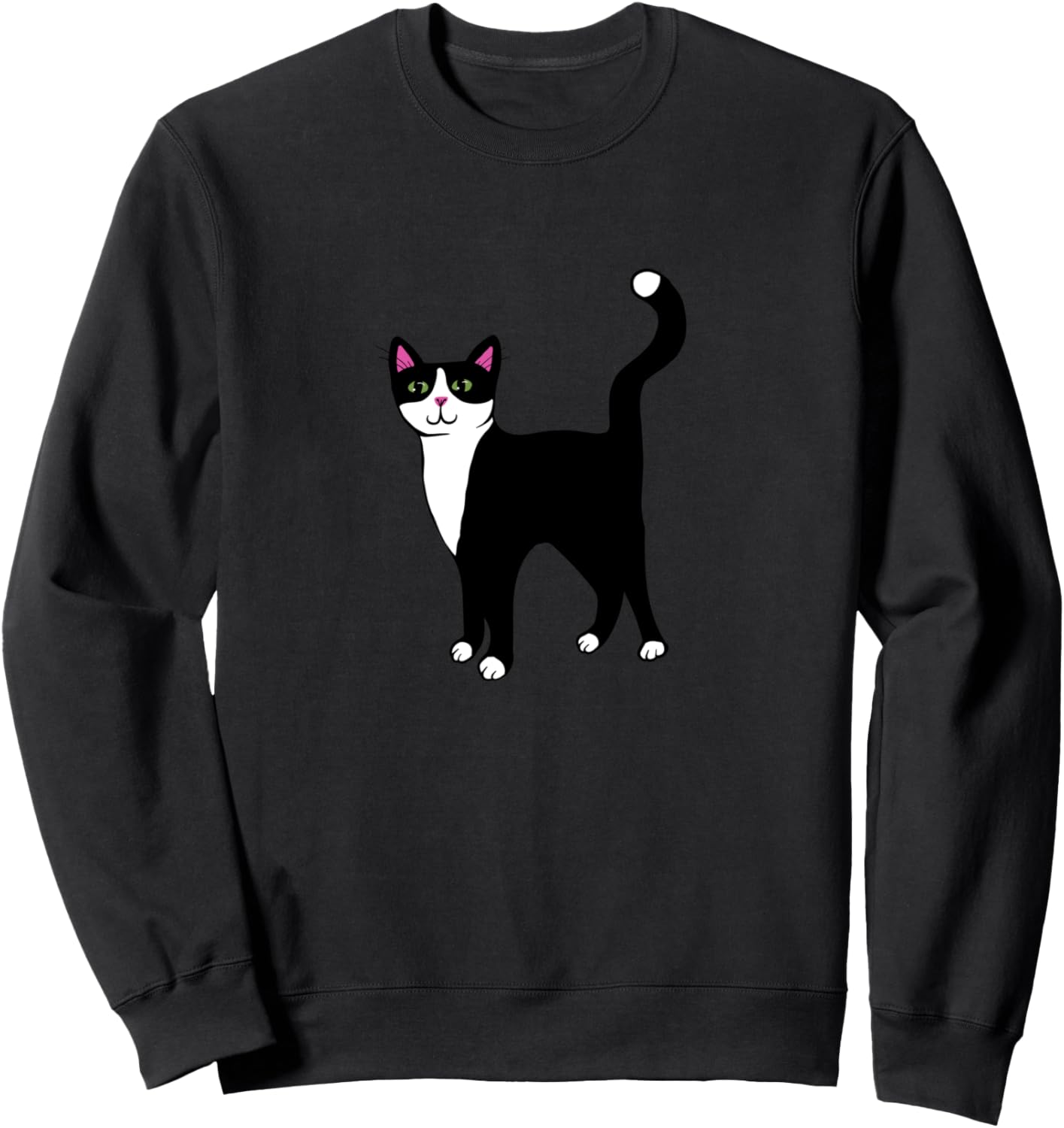 

Забавная толстовка с изображением черно-белого котенка Cat Snugg, Черный, Забавная толстовка с изображением черно-белого котенка Cat Snugg