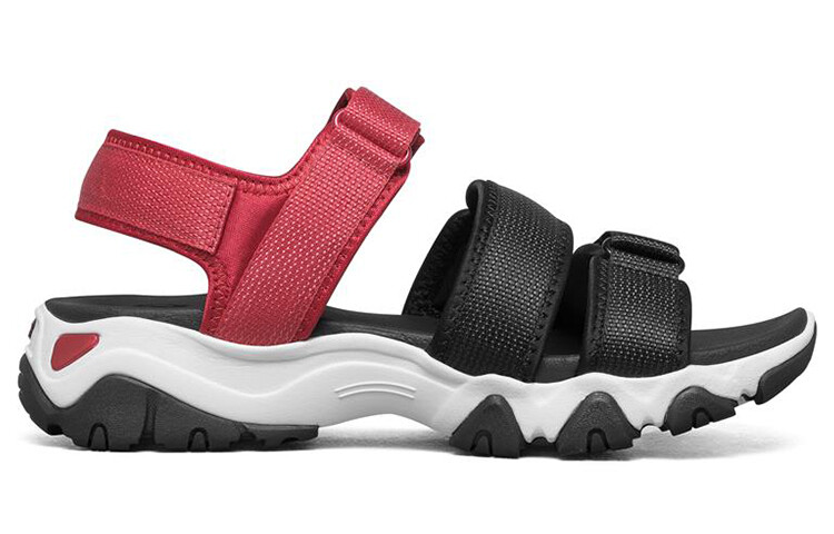 Пляжные сандалии D"LITES 2.0 женские черные/красные/белые Skechers — фото 2