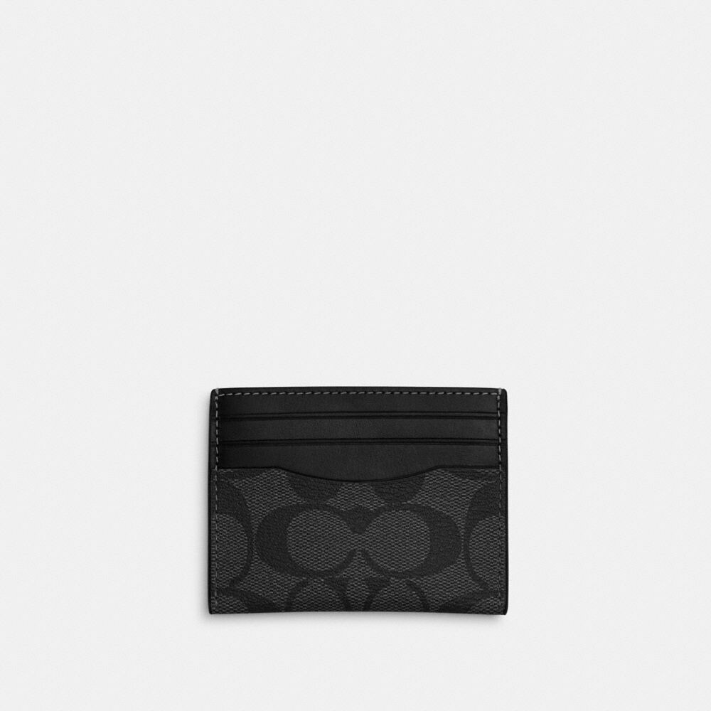 

Картхолдер COACH Slim Id, металлический/угольный