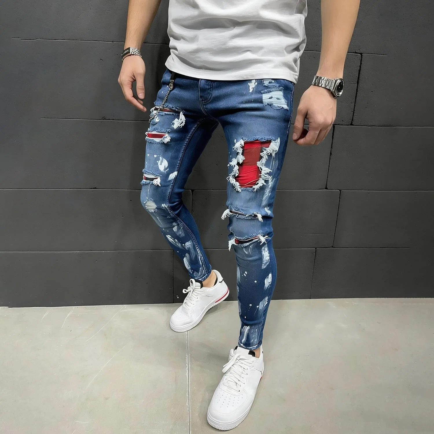 Джинсы Slim-fit, темно-синие — фото 2
