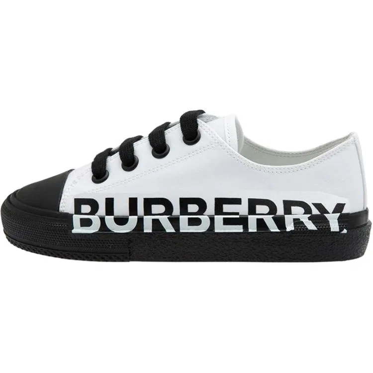 Кроссовки для скейтбординга детские Burberry бело-черные