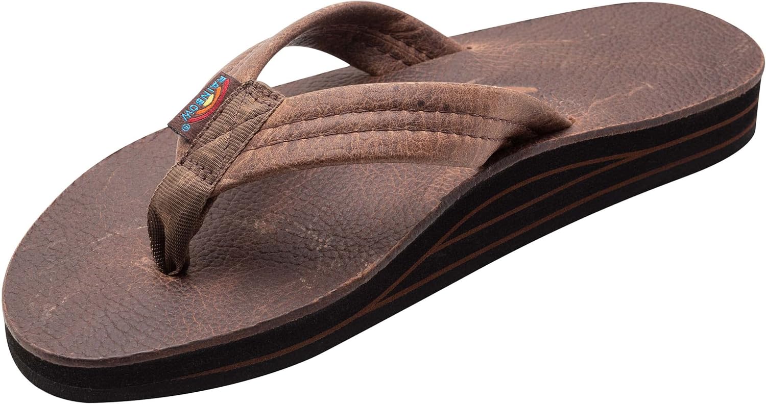 

Мужские сандалии Rainbow с двойным слоем кожи и поддержкой свода стопы Rainbow Sandals, Oak