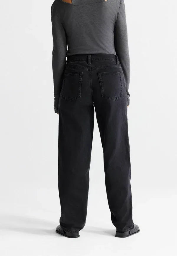 Джинсы Next Tall fit mid rise relaxed fit, вымытый черный — фото 3