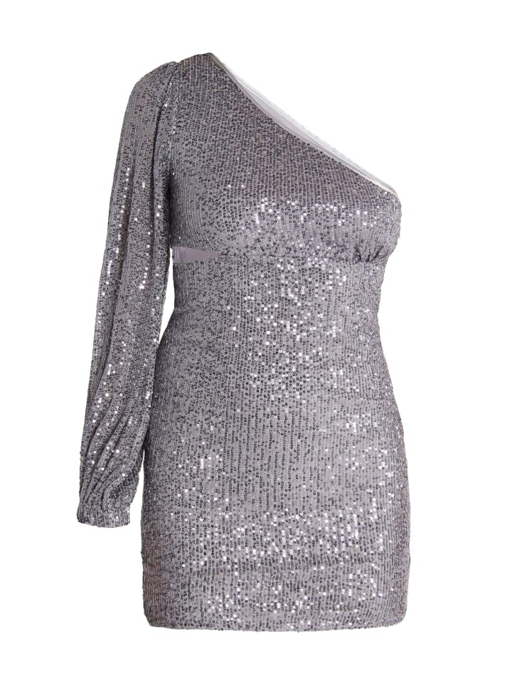 

Длинное платье faina One Shoulder Mini, цвет grau silber