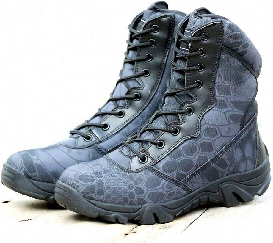 

Ботинки для походов Tebapi Mens Новые мужские военные ботинки Камуфляжные и черные тактические боевые ботинки Мужские камуфляжные армейские ботинки Ботинки для скалолазания Name ‎Tebapi, серый