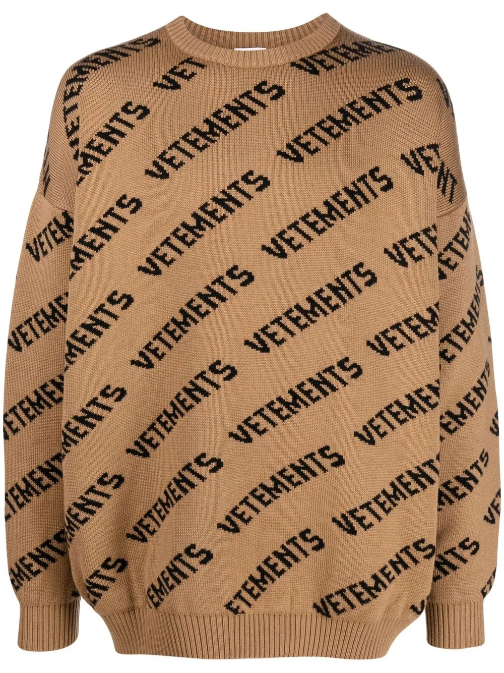 

Джемпер с логотипом VETEMENTS, коричневый