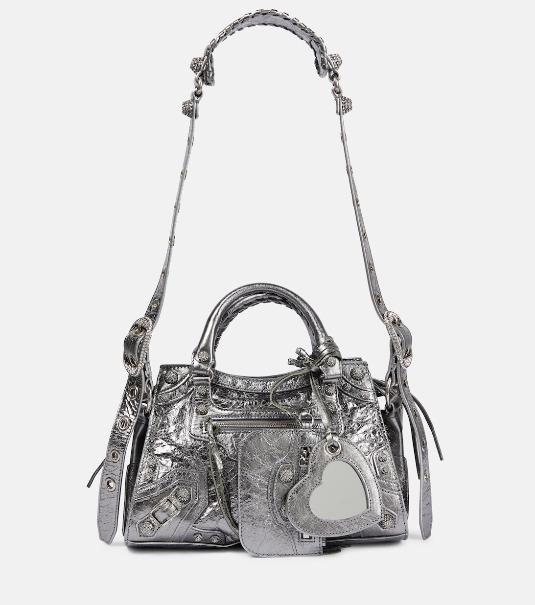 

Кожаная сумка-тоут Neo Cagole XS Balenciaga, серебряный, Серый, Кожаная сумка-тоут Neo Cagole XS Balenciaga, серебряный