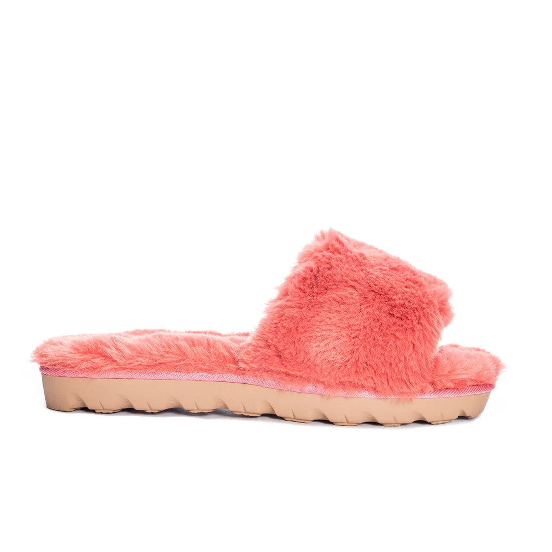 Chinese Laundry Rally Sandal Women's  Coral Faux Fur Comfort Slide JOBB582 — фото 2