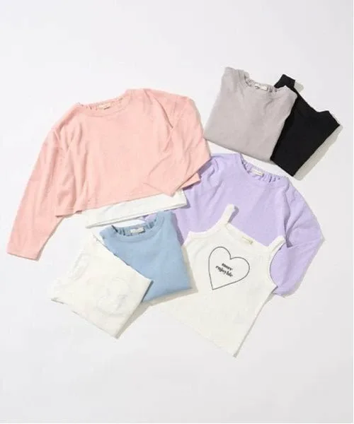 Комплект из короткой прозрачной футболки с длинными рукавами и майки Lycee mine, Off white — фото 2