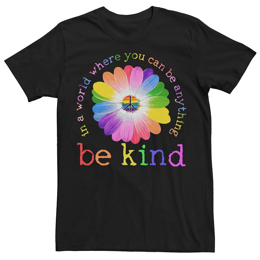 

Мужская футболка Pride Be Kind с цветочным рисунком Licensed Character, черный