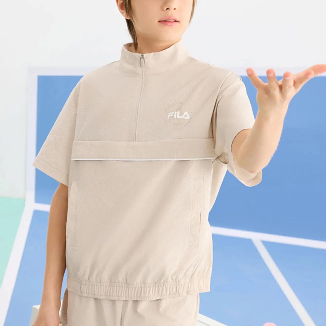Футболка Rolling Brown FLK для подростков FILA KIDS, коричневый — фото 4