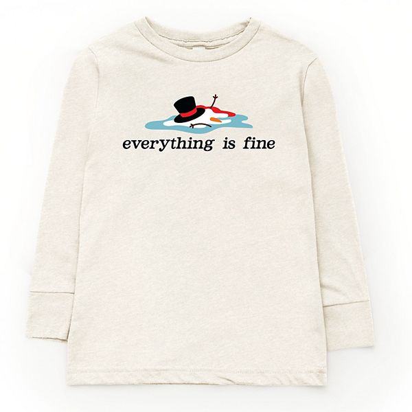 

Футболка с длинным рукавом Everything is fine melted snowman The Juniper Shop, Natural