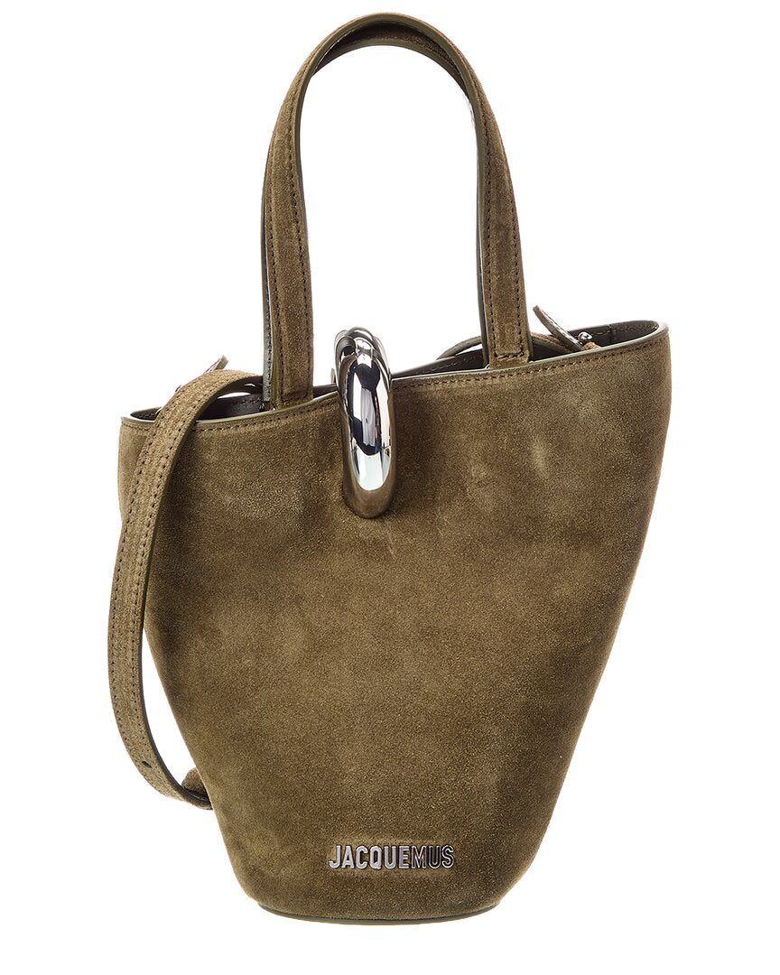 

Сумка-ведро Jacquemus The Bambola из замши, маленькая, зеленый