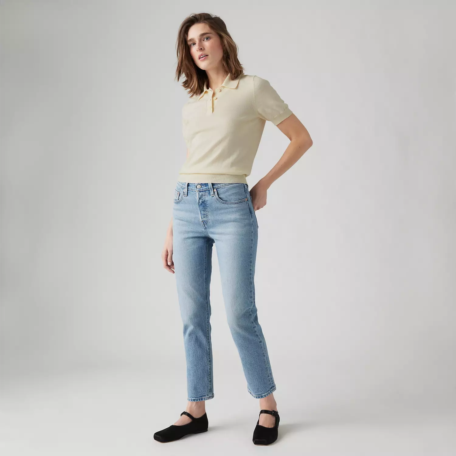 

501 оригинальные укороченные женские джинсы Levi's, цвет No Rush - Light Wash