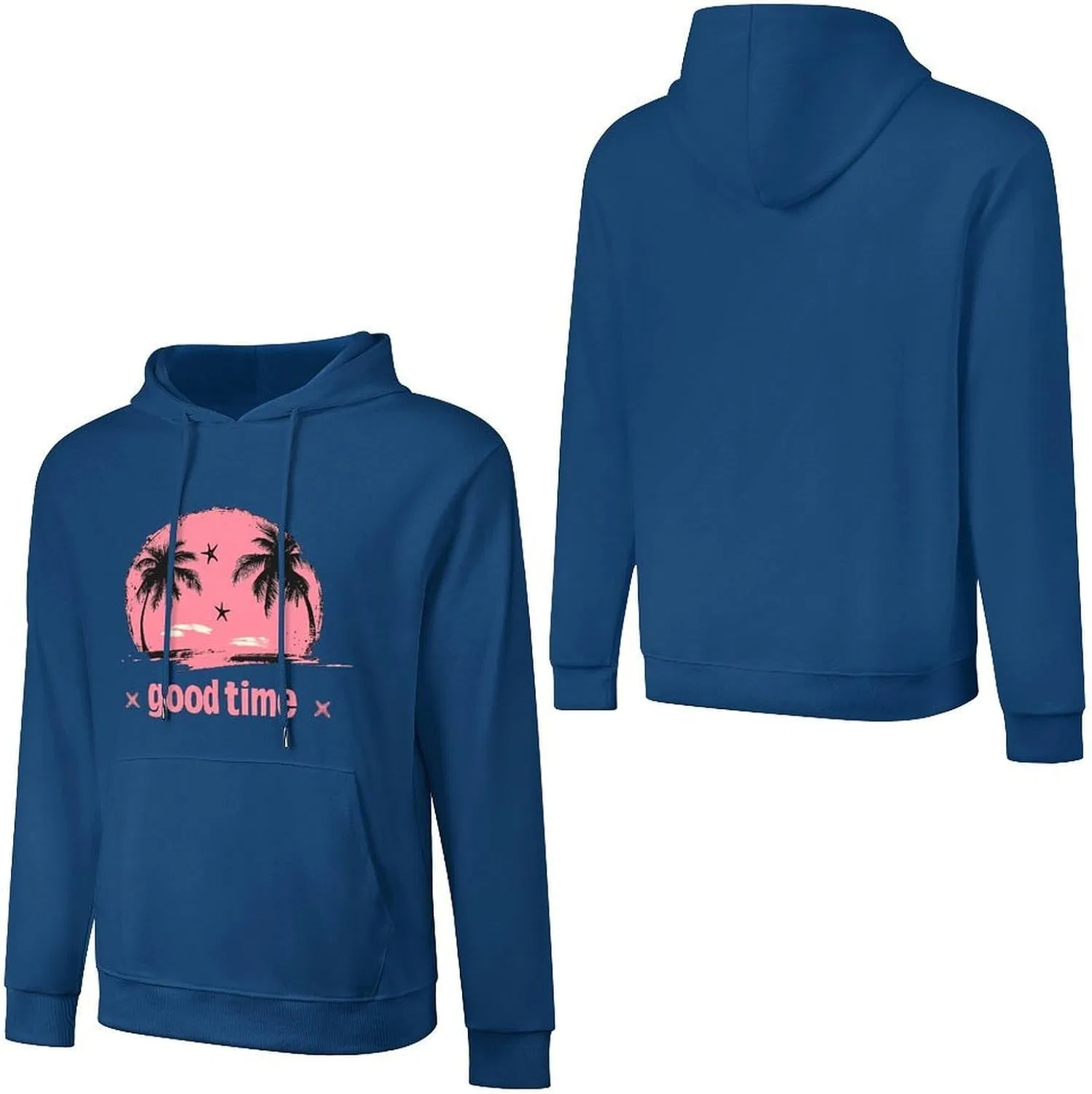 Мужские хлопковые толстовки с капюшоном Summer Good Time Fashion Hoodies с карманом — фото 4