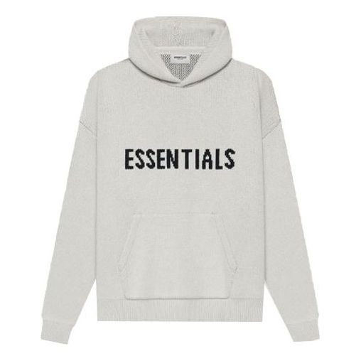 

Толстовка ss21 knit hoodie 'light heather oatmeal' Fear Of God Essentials, серый