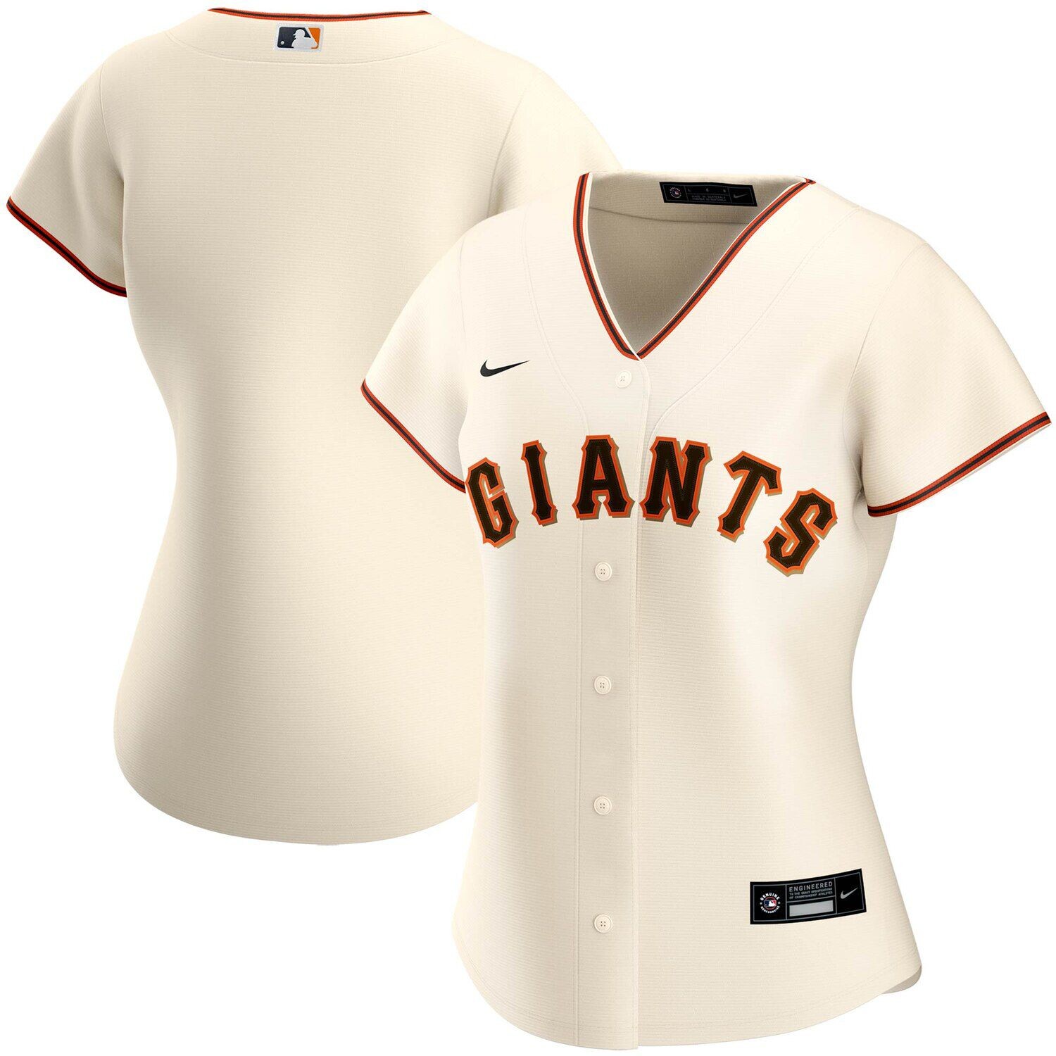 Женская футболка кремового цвета Nike San Francisco Giants Home Replica Team Джерси Nike