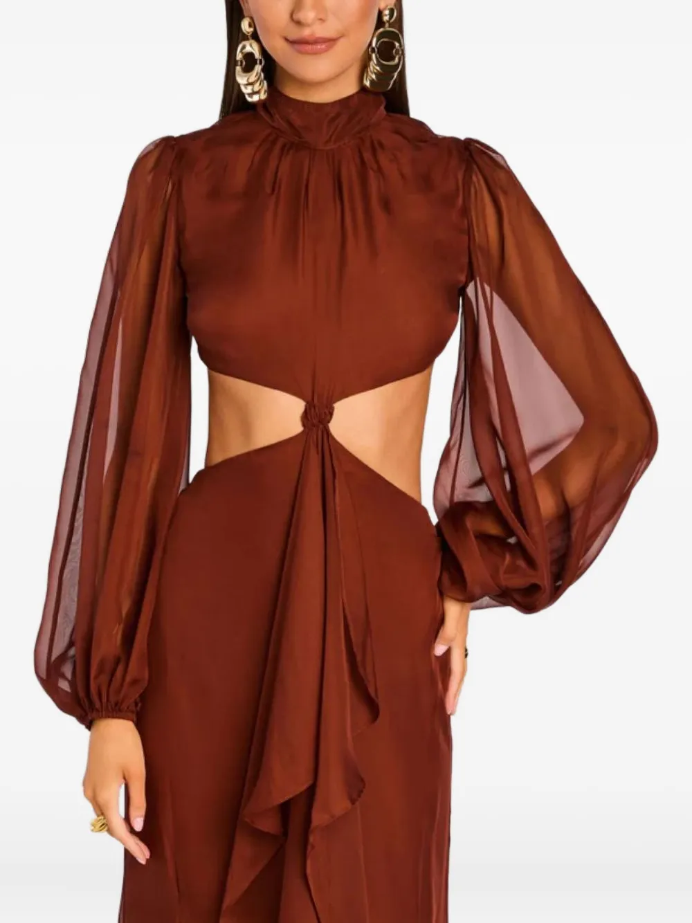 

Платье Rosalinda с вырезом и оборками Retrofete, красный