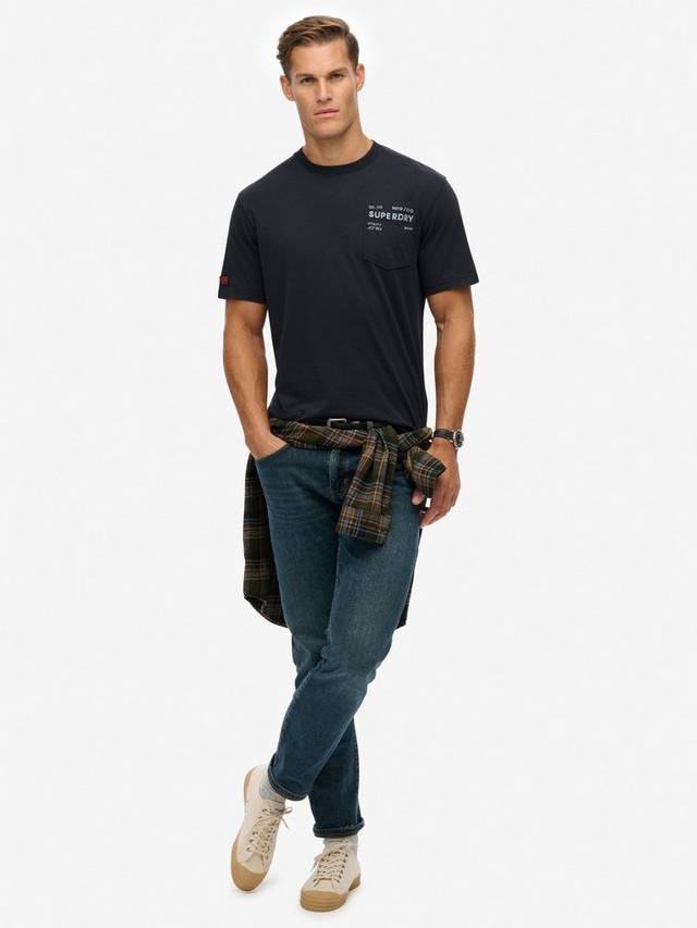 Хлопковая футболка свободного кроя с коротким рукавом Superdry, Washed Black — фото 3