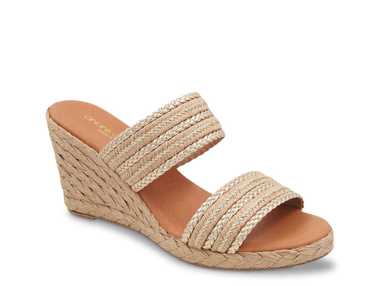 Сандалии Nolita Wedge Sandal Andre Assous, цвет natural_goldmetallic