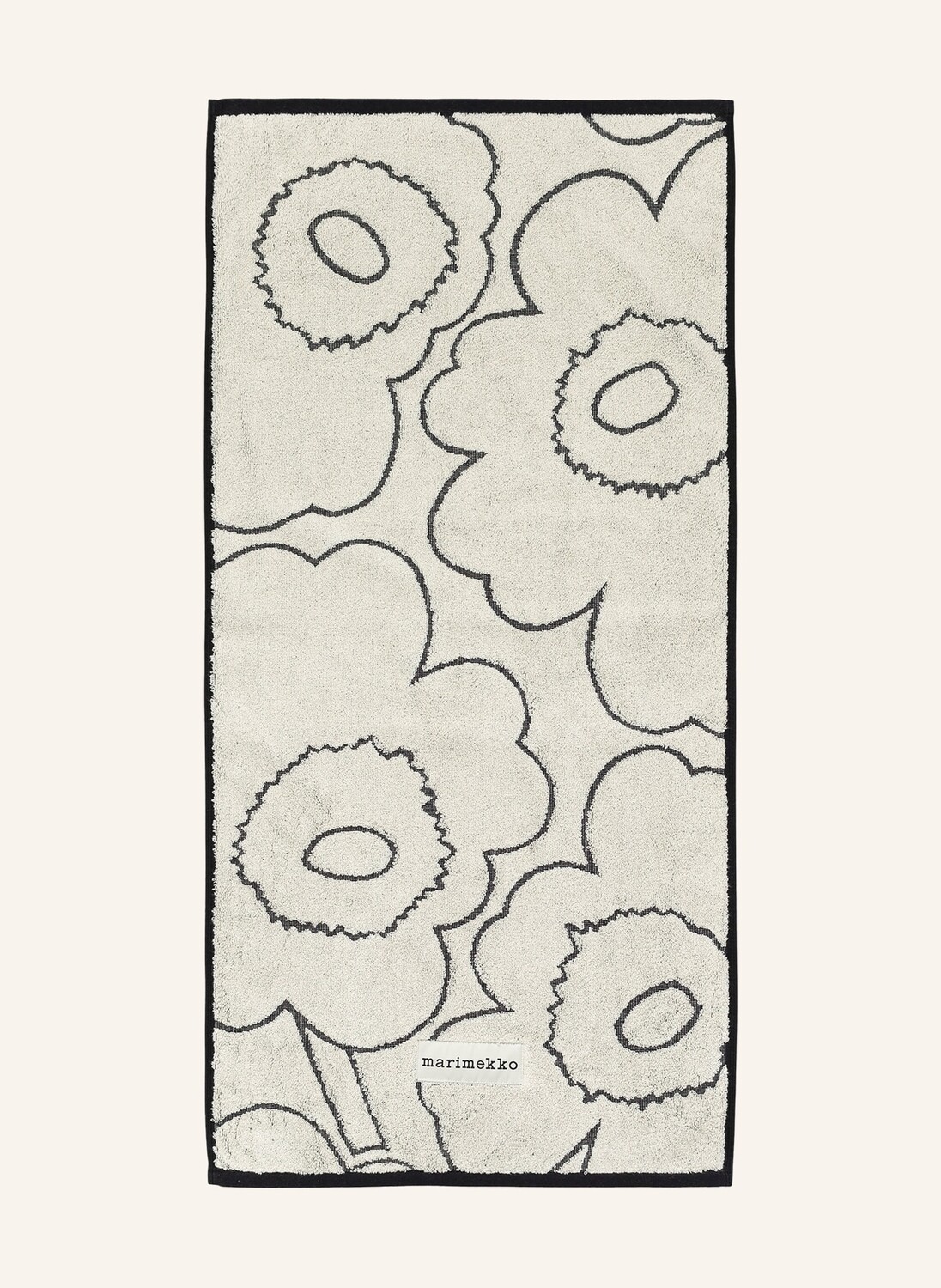 

Полотенце piirto unikko marimekko, цвет ECRU/SCHWARZ