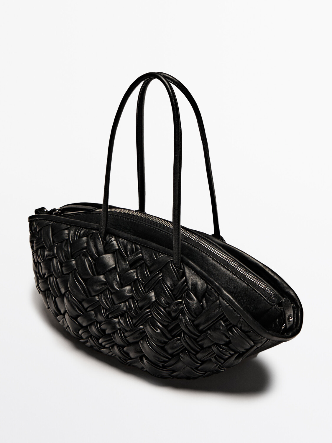

Сумка-Тоут из кожи наппа со съемной внутренней частью. Massimo Dutti, black, Черный, Сумка-Тоут из кожи наппа со съемной внутренней частью. Massimo Dutti, black