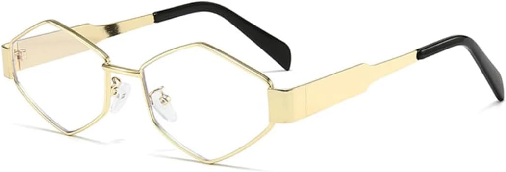 

Солнцезащитные очки с защитой UV400 | Металлическая оправа, панк, градиентные линзы | Для женщин и мужчин, для занятий спортом на открытом воздухе и вождения DSVIGF, Golden Clear