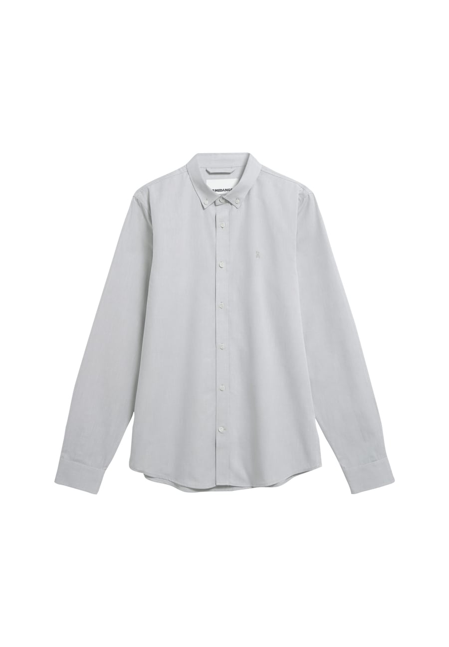 

Рубашка на пуговицах классического кроя ARMEDANGELS QUAASA, светло-серый
