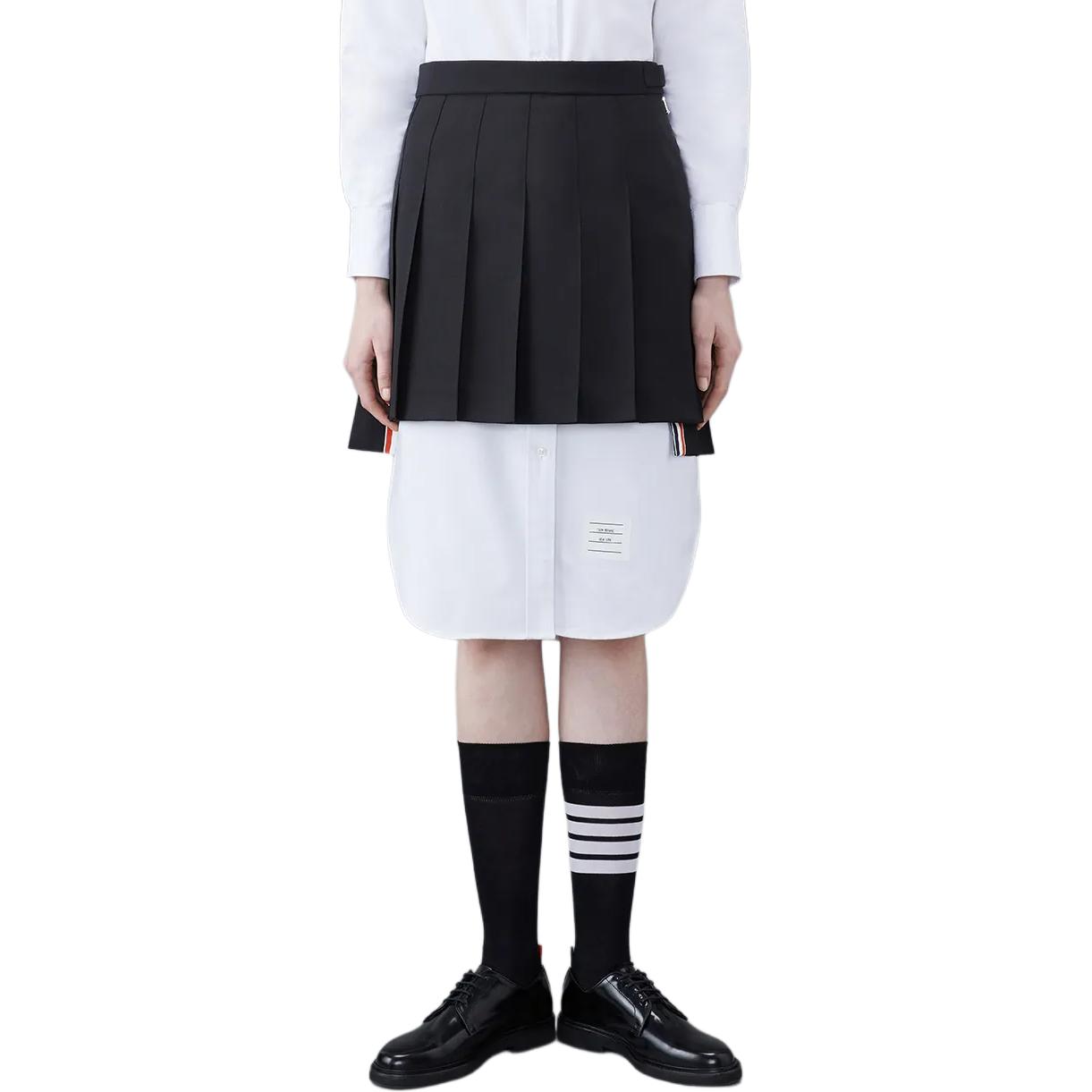 

Повседневная короткая юбка женская черная THOM BROWNE