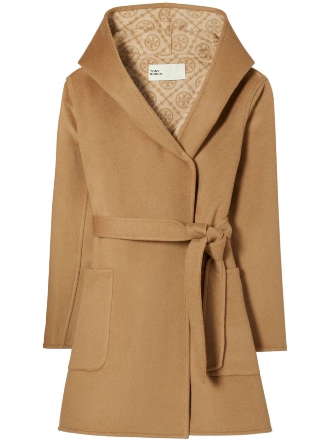 

Tory Burch жаккардовое пальто с поясом, коричневый