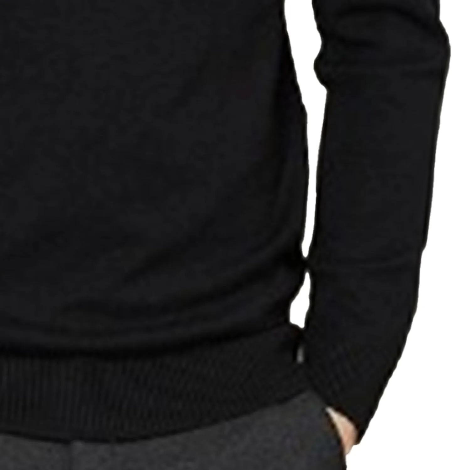 Мужской свитер Slim Fit с высоким воротником и рельефным узором — фото 3