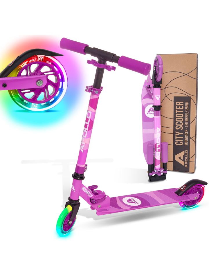 

Apollo Детский светодиодный городской самокат "Moonracer 125 мм" фиолетового цвета