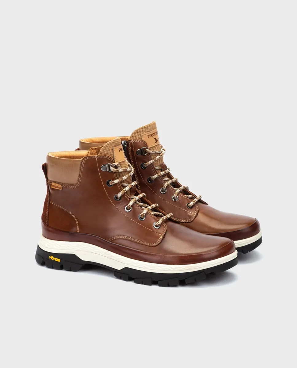 Унисекс кожаные ботинки с подошвой Vibram Pikolinos, коричневый — фото 3