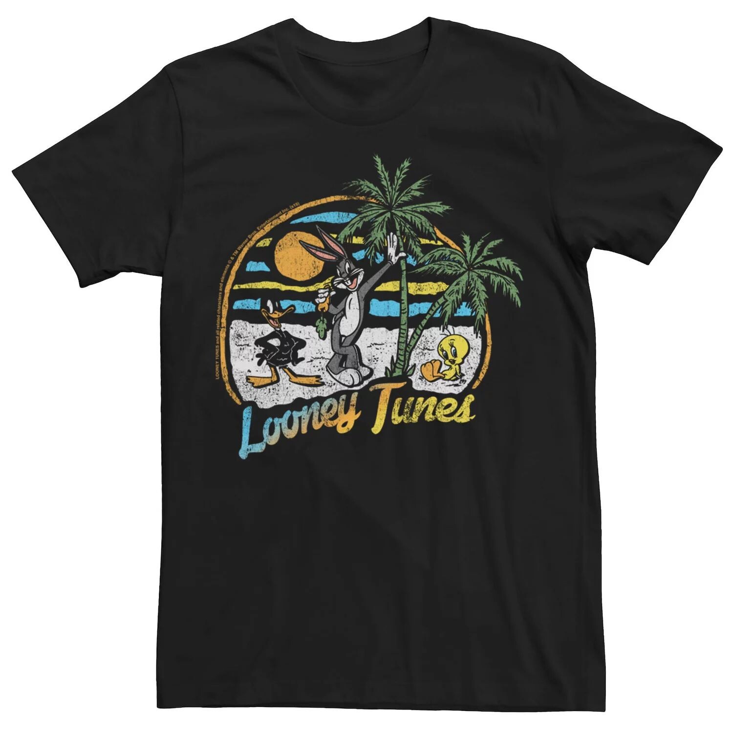 

Мужская пляжная футболка с эффектом потертости Looney Tunes Licensed Character