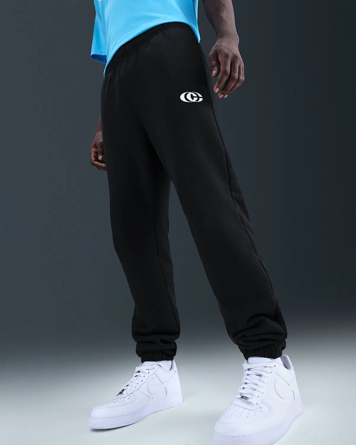 Nike Fleece Cuffed Basketball Pants Caitlin Clark, Black/Sail — фото 2
