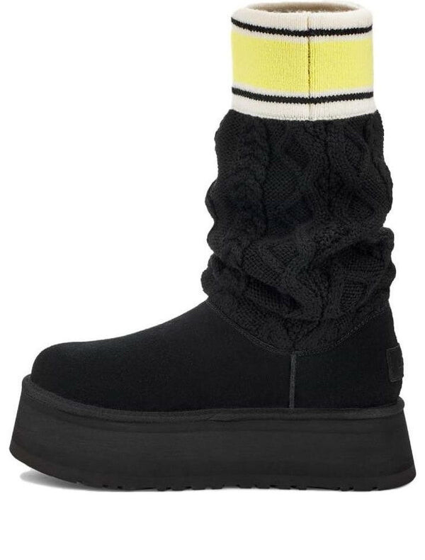 Кроссовки классический свитер буква ботинок Ugg, черный