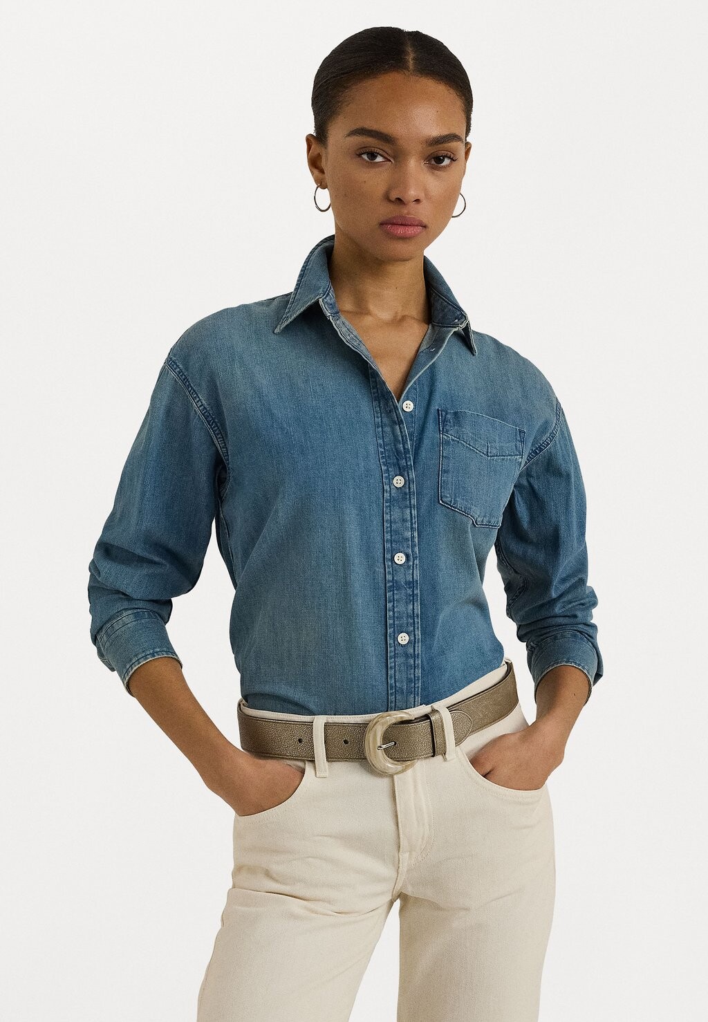 

Блузка на пуговицах RELAXED FIT DENIM SHIRT Ralph Lauren, цвет Autumn Blue Wash