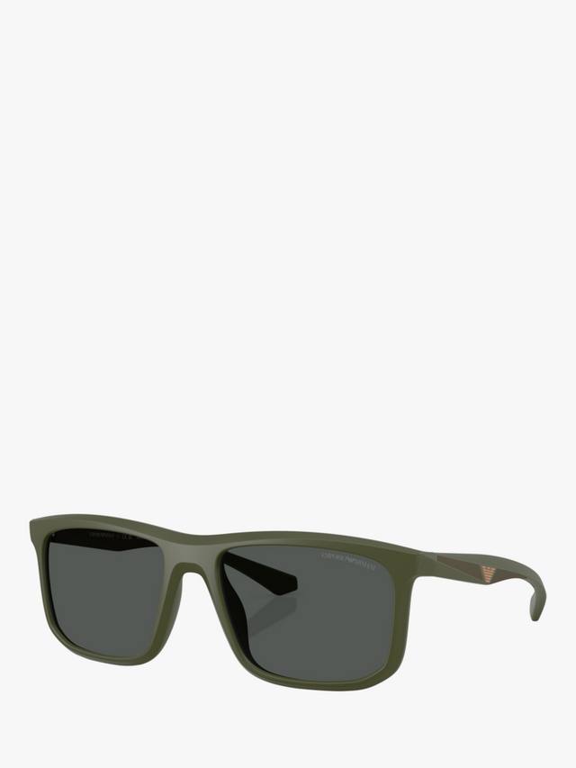 

Мужские квадратные солнцезащитные очки ea4234u Emporio Armani, цвет Matte Green