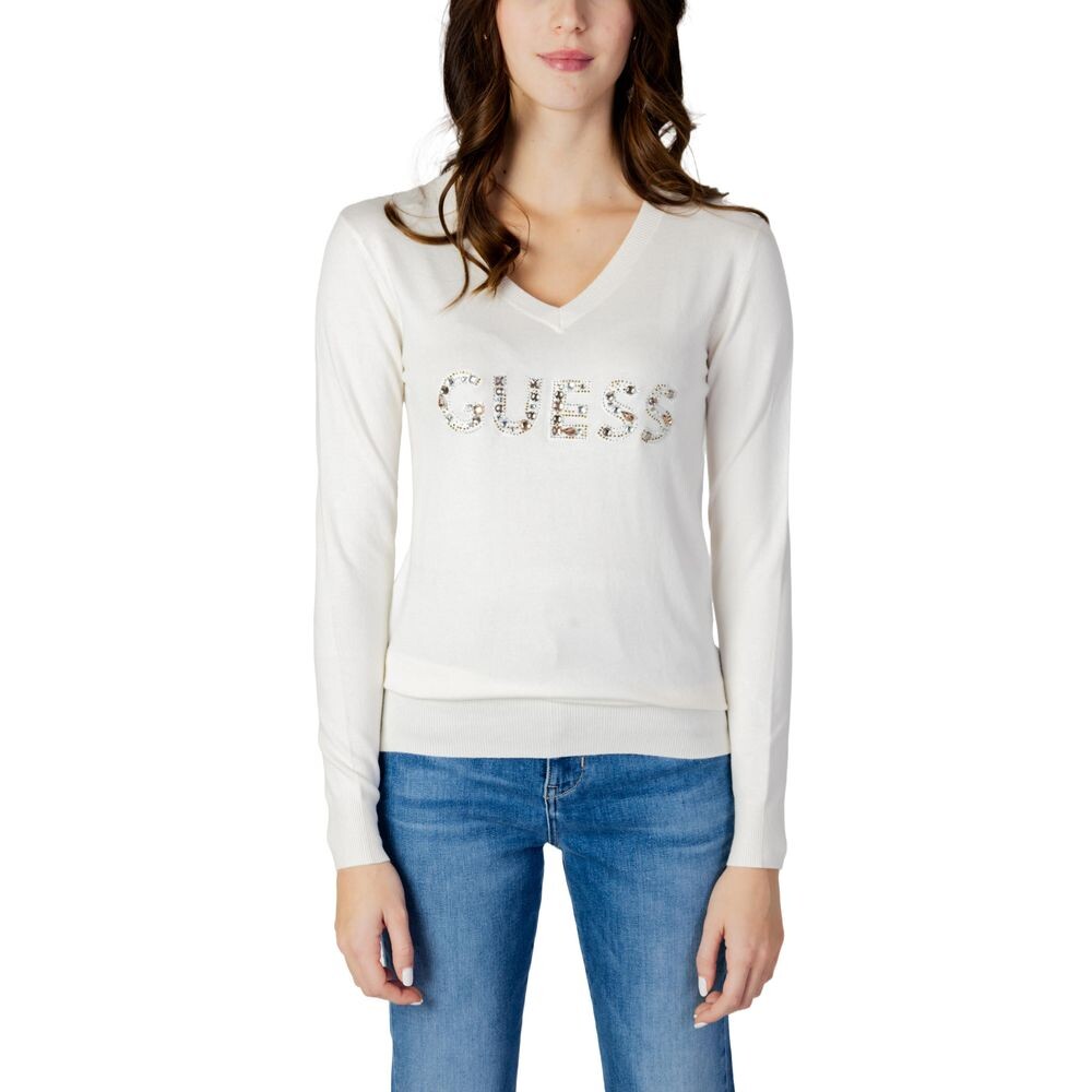 

Белые вискозные топ и футболка GUESS